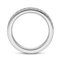 Hot Gabriel & Co. Romana - 14K White Gold Channel Set Diamond Eternity Band - 0.75 ct