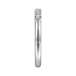 Hot Gabriel & Co. Ronda - 14K White Gold Round 7 Stone Diamond Anniversary Band - 0.23 ct