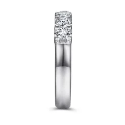 Online Gabriel & Co. Ronda - 14K White Gold Round 7 Stone Diamond Anniversary Band - 1 ct
