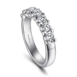 Online Gabriel & Co. Ronda - 14K White Gold Round 7 Stone Diamond Anniversary Band - 1 ct