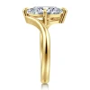 Discount Gabriel & Co. Rosette - 14K Yellow Gold Compass Prong Bypass Marquise Shape Diamond Engagement Ring