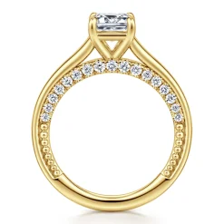 Sale Gabriel & Co. Rosey - 14K Yellow Gold Emerald Cut Diamond Engagement Ring