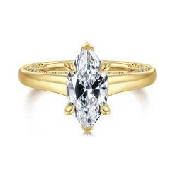 Gabriel & Co. Rosey - 14K Yellow Gold Marquise Shape Diamond Engagement Ring