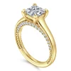 Gabriel & Co. Rosey - 14K Yellow Gold Princess Cut Diamond Engagement Ring