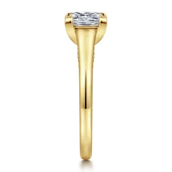 Gabriel & Co. Rosey - 14K Yellow Gold Princess Cut Diamond Engagement Ring