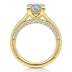 Gabriel & Co. Rosey - 14K Yellow Gold Princess Cut Diamond Engagement Ring
