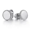 Clearance Gabriel & Co. Round Cufflinks Twisted Rope Trim 925 Sterling Silver