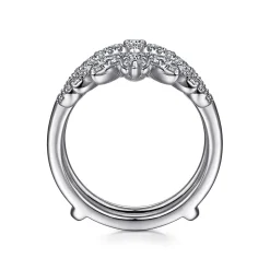 Gabriel & Co. Rudie - 14K White Gold Bursting Chevron Diamond Ring Enhancer - 0.95 ct