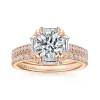 Discount Gabriel & Co. Ryland - 14K Rose Gold Octagonal Halo Round Diamond Engagement Ring