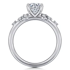Sale Gabriel & Co. Sacred - 14K White Gold Round Diamond Engagement Ring