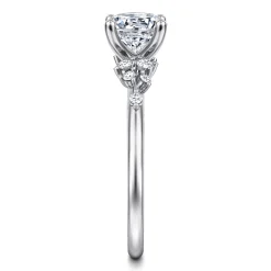 Sale Gabriel & Co. Sacred - 14K White Gold Round Diamond Engagement Ring