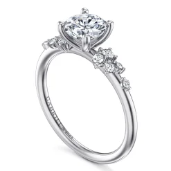 Sale Gabriel & Co. Sacred - 14K White Gold Round Diamond Engagement Ring