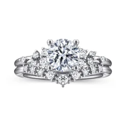 Sale Gabriel & Co. Sacred - 14K White Gold Round Diamond Engagement Ring