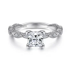 Gabriel & Co. Sadie - 14K White Gold Princess Cut Diamond Engagement Ring