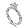 Outlet Gabriel & Co. Sadie - 14K White Gold Round Diamond Engagement Ring