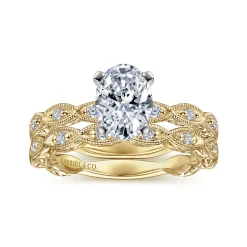 Gabriel & Co. Sadie - 14K White-Yellow Gold Oval Diamond Engagement Ring
