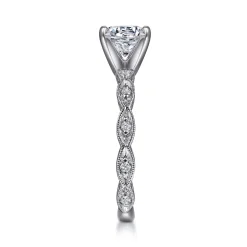 New Gabriel & Co. Sadie - Platinum Round Diamond Engagement Ring