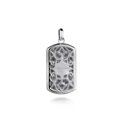 Hot Gabriel & Co. Saint Christopher Dog Tag Pendant 925 Sterling Silver