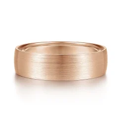 Sale Gabriel & Co. Samuel - 14K Rose Gold 6mm - Men's Wedding Band in Satin Finish