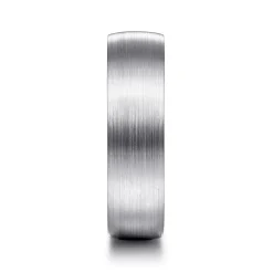 Clearance Gabriel & Co. Samuel - 14K White Gold 6mm - Men's Wedding Band in Satin Finish