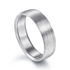 Clearance Gabriel & Co. Samuel - 14K White Gold 6mm - Men's Wedding Band in Satin Finish