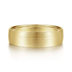 Hot Gabriel & Co. Samuel - 14K Yellow Gold 6mm - Men's Wedding Band in Satin Finish