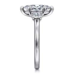Best Gabriel & Co. Sanaa - 14K White Gold Marquise Shape 3 Stone Diamond Engagement Ring
