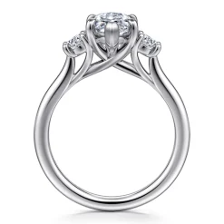 Best Gabriel & Co. Sanaa - 14K White Gold Marquise Shape 3 Stone Diamond Engagement Ring