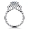 Gabriel & Co. Sanaa - 14K White Gold Round Three Stone Diamond Engagement Ring