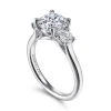 Online Gabriel & Co. Sanaa - Platinum Round 3 Stone Diamond Engagement Ring