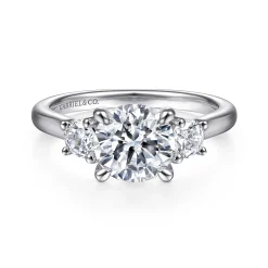 Online Gabriel & Co. Sanaa - Platinum Round 3 Stone Diamond Engagement Ring