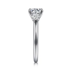 Online Gabriel & Co. Sanaa - Platinum Round 3 Stone Diamond Engagement Ring