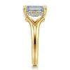 Discount Gabriel & Co. Sanah - 14K Yellow Gold Split Shank Emerald Cut Diamond Engagement Ring