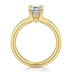 Gabriel & Co. Sanah - 14K Yellow Gold Split Shank Emerald Cut Diamond Engagement Ring