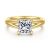 Sale Gabriel & Co. Sanah - 14K Yellow Gold Split Shank Princess Cut Diamond Engagement Ring