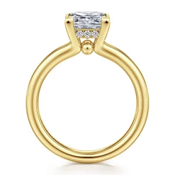 Sale Gabriel & Co. Sanah - 14K Yellow Gold Split Shank Princess Cut Diamond Engagement Ring