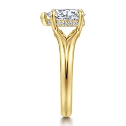 Hot Gabriel & Co. Sanah - 14K Yellow Gold Split Shank Pear Shape Diamond Engagement Ring