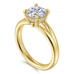 Online Gabriel & Co. Sanah - 14K Yellow Gold Split Shank Round Diamond Engagement Ring