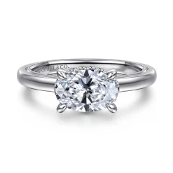 Best Gabriel & Co. Sandi - 14K White Gold East West Oval Diamond Engagement Ring