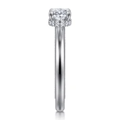 Sale Gabriel & Co. Sandi - 14K White Gold East West Oval Diamond Engagement Ring