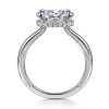 Sale Gabriel & Co. Sandi - 14K White Gold East West Oval Diamond Engagement Ring