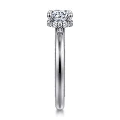 Hot Gabriel & Co. Sandi - 14K White Gold Round Diamond Engagement Ring