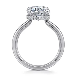Sale Gabriel & Co. Sandi - 14K White Gold Round Diamond Engagement Ring