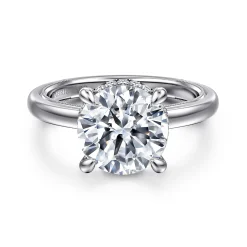 Sale Gabriel & Co. Sandi - 14K White Gold Round Diamond Engagement Ring