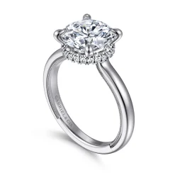 Sale Gabriel & Co. Sandi - 14K White Gold Round Diamond Engagement Ring