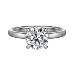 Best Gabriel & Co. Sandi - 14K White Gold Round Diamond Engagement Ring