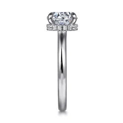 Best Gabriel & Co. Sandi - 14K White Gold Round Diamond Engagement Ring