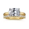 Best Gabriel & Co. Sandi - 14K White-Yellow Gold East West Oval Diamond Engagement Ring