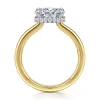 Hot Gabriel & Co. Sandi - 14K White-Yellow Gold East West Oval Diamond Engagement Ring