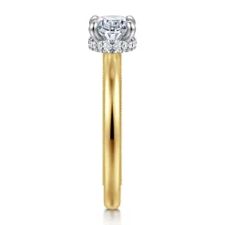 Hot Gabriel & Co. Sandi - 14K White-Yellow Gold East West Oval Diamond Engagement Ring